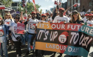 Workers celebrating Labour Day 2024